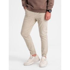 OMBRE Férfi szövetnadrág JOGGERS V10 P885 bézs bézs MDN14803 XXL