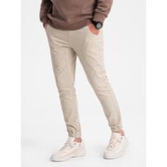 OMBRE Férfi szövetnadrág JOGGERS V10 P885 bézs bézs MDN14803 XXL