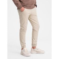 OMBRE Férfi szövetnadrág JOGGERS V10 P885 bézs bézs MDN14803 XXL