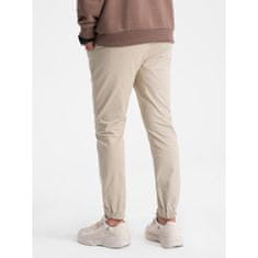 OMBRE Férfi szövetnadrág JOGGERS V10 P885 bézs bézs MDN14803 XXL