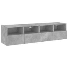 Vidaxl 2 db betonszürke szerelt fa fali TV-szekrény 60x30x30 cm 836861