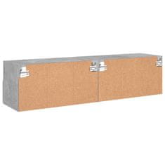 Vidaxl 2 db betonszürke szerelt fa fali TV-szekrény 60x30x30 cm 836861