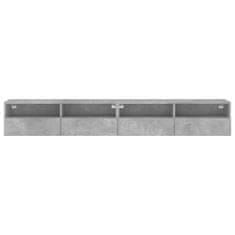 Vidaxl 2 db betonszürke szerelt fa fali TV-szekrény 100x30x30 cm 836889