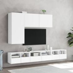 Greatstore 2 db fehér szerelt fa fali TV-szekrény 60 x 30 x 30 cm