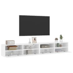 Greatstore 2 db fehér szerelt fa fali TV-szekrény 100 x 30 x 30 cm
