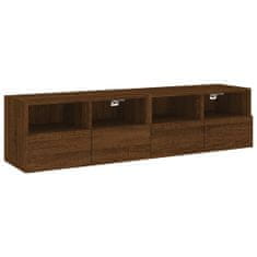 Vidaxl 2 db barna tölgyszínű szerelt fa fali TV-szekrény 60x30x30 cm 836867