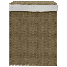 Vidaxl polyrattan szennyeskosár fedéllel 46x33x60 cm (372029)