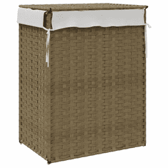 Vidaxl polyrattan szennyeskosár fedéllel 46x33x60 cm (372029)