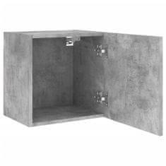 Vidaxl 2 db betonszürke szerelt fa fali TV-szekrény 40,5 x 30 x 40 cm 836903