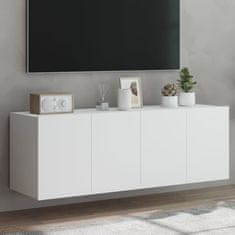 Greatstore 2 db fehér falra szerelhető TV-szekrény LED-ekkel 60x35x41 cm