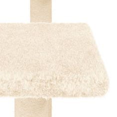 Vidaxl krémszínű macskakaparófa emelvényekkel 98,5 cm 172106