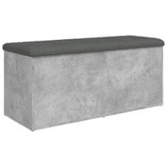 Greatstore betonszürke szerelt fa tárolópad 102 x 42 x 45 cm