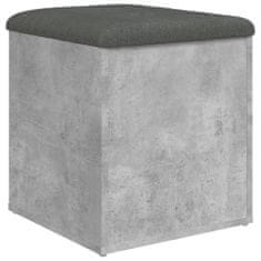 Greatstore betonszürke szerelt fa tárolópad 42 x 42 x 45 cm