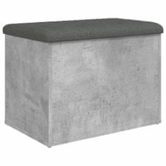 Greatstore betonszürke szerelt fa tárolópad 62 x 42 x 45 cm