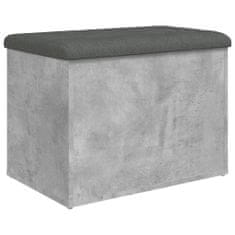 Greatstore betonszürke szerelt fa tárolópad 62 x 42 x 45 cm