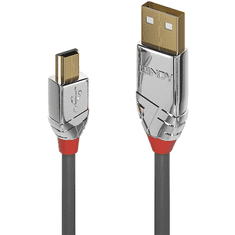 Lindy 36630 USB kábel 0,5 M USB 2.0 USB A Mini-USB B Szürke (36630)