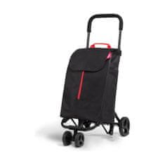 NEW Gimi Twin Urban fekete 50 literes bevásárlókocsi (39 x 52 x 95 cm)