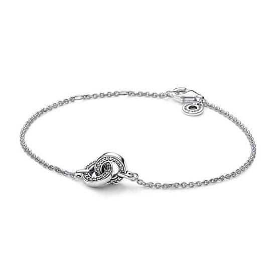 Pandora Gyönyörű ezüst karkötő Signature 592742C01