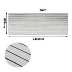 SONNENH 240*60*0,5 cm - Pedál öntapadós csónakpárna - Anya a csónak padlóburkolathoz EVA Teak habból - Erkélyszőnyegek - Kerti szőnyegek - Mosható - Szürke + Fekete