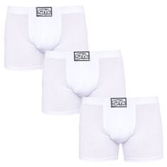 Styx 3PACK Férfi boxeralsó hosszú klasszikus gumi fehér (3F1061) - méret M