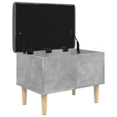 Greatstore betonszürke szerelt fa tárolópad 62x42x46 cm