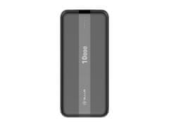 Tellur PBC103 10000mAh Powerbank, 2xUSB+Type-C+MicroUSB, fekete