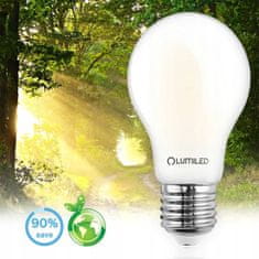 LUMILED 6x LED izzó E27 A60 11W = 100W 1521lm 3000K Meleg fehér 360° Filament Tejes