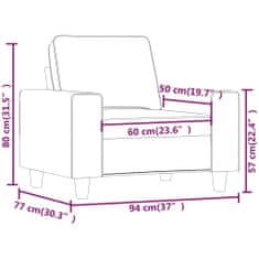 Vidaxl bordó szövet kanapéfotel 60 cm 359381