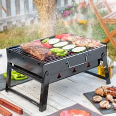 NEW BearBQ InnovaGoods hordozható összecsukható faszéngrill