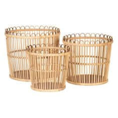 NEW Kosárkészlet 36 x 36 x 31 cm Naraven Rattan (3 db)