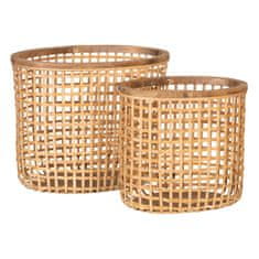 NEW Kosárkészlet 44 x 30 x 35 cm Naraven Rattan (2 db)