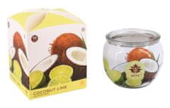 Arôme illatos üveggyertya COCONUT &amp; LIMETKA 90g (ég 22h)