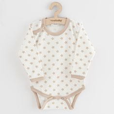 NEW BABY Classic II bébi body csillagokkal bézs - 74 (6-9m)