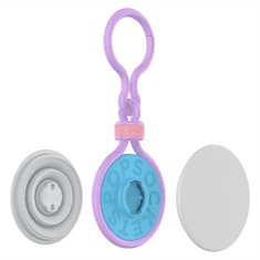 PopSockets PopChain, medál 2 cserélhető felső részhez, műanyag, lila/kék