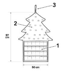 Netscroll Adventi naptárral ellátott karácsonyfa, AdventTree