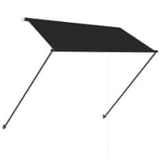 Vidaxl feltekerhető antracitszürke napellenző LED-del 250 x 150 cm 145917