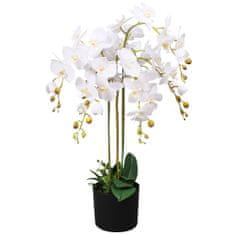 Vidaxl cserepes fehér műorchidea 75 cm 244425