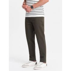 OMBRE Férfi klasszikus chino nadrág V2 OM-PACP-0188 khakiszínű khaki MDN124472 S