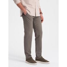 OMBRE Férfi klasszikus chino nadrág V1 OM-PACP-0188 sötétbézs sötétbézs MDN124470 S