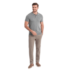 OMBRE Férfi klasszikus chino nadrág V1 OM-PACP-0190 hamu MDN124476 XL