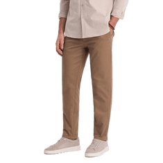 OMBRE Férfi klasszikus chino nadrág V2 OM-PACP-0190 barna MDN124477 S