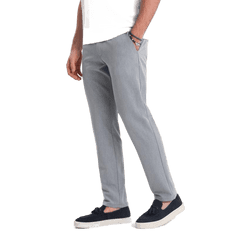 OMBRE Férfi klasszikus chino nadrág V1 OM-PACP-0191 világosszürke MDN124481 XXL