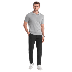 OMBRE Férfi klasszikus chino nadrág V2 OM-PACP-0191 grafit MDN124482 S