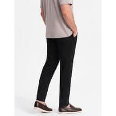 OMBRE Férfi klasszikus chino nadrág V5 OM-PACP-0190 fekete MDN124480 XL