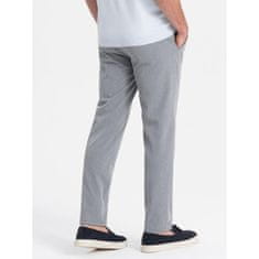 OMBRE Férfi klasszikus chino nadrág V1 OM-PACP-0191 világosszürke MDN124481 XXL