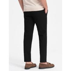 OMBRE Férfi klasszikus chino nadrág V4 OM-PACP-0191 fekete MDN124484 XXL