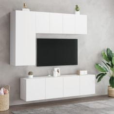 Greatstore 2 db fehér falra szerelhető TV-szekrény 60 x 30 x 41 cm
