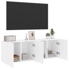 Greatstore 2 db fehér falra szerelhető TV-szekrény 60 x 30 x 41 cm