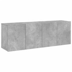 Greatstore 2 db betonszürke falra szerelhető TV-szekrény 60 x 30 x 41 cm