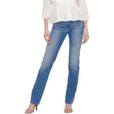 ONLY Női farmer ONLALICIA Straight Fit 15258103 Medium Blue Denim (Méret 25/30)